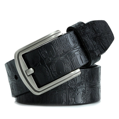 Ceinture de cowboy en cuir de luxe pour hommes