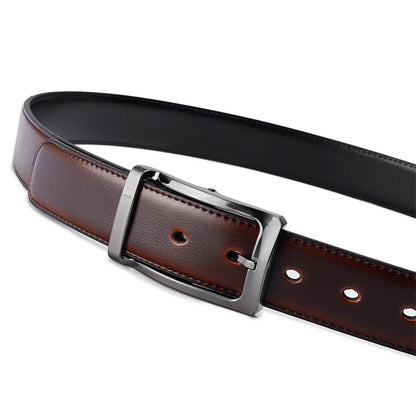 Ceinture réversible en cuir véritable