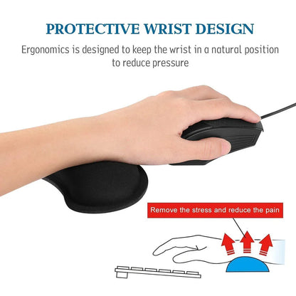 Widen Memory Foam Mouse Pad & Keyboard Wrist Support