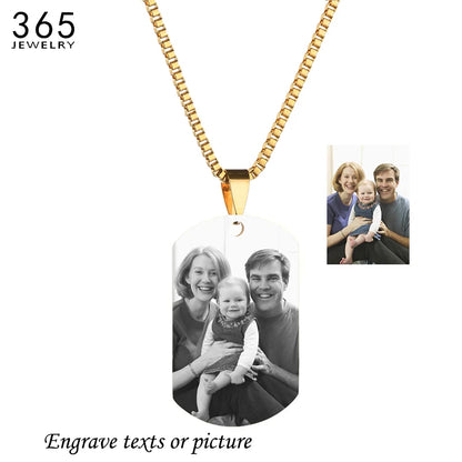 Personalized Custom Photo & Message Necklace or Keychain