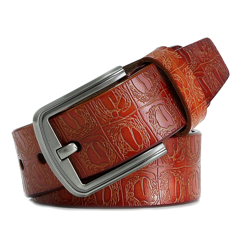 Luxury Leather Cowboy Belt for Men