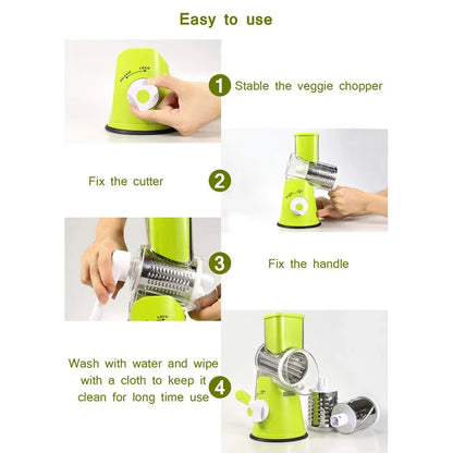 Efficient Manual Rotary Vegetable Slicer