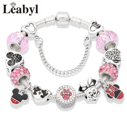 Bracelets à breloques en perles de cristal pour femmes