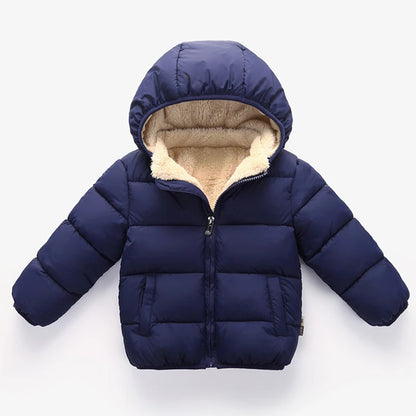 Manteaux d'hiver chauds pour enfants - Vestes de ski à capuche en peluche