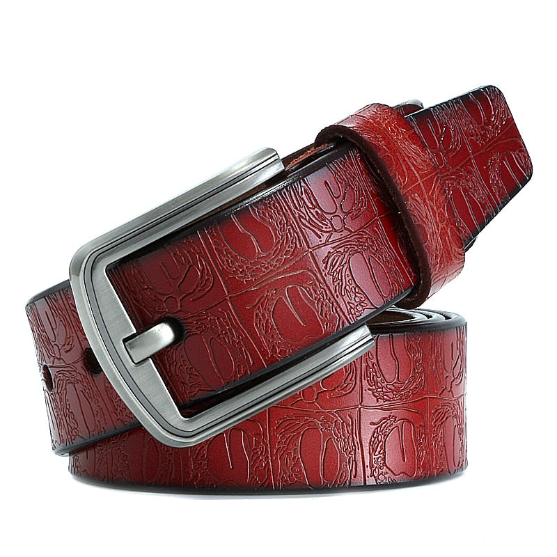 Ceinture de cowboy en cuir de luxe pour hommes