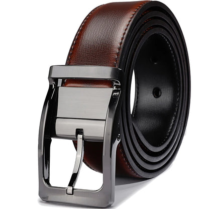 Ceinture réversible en cuir véritable