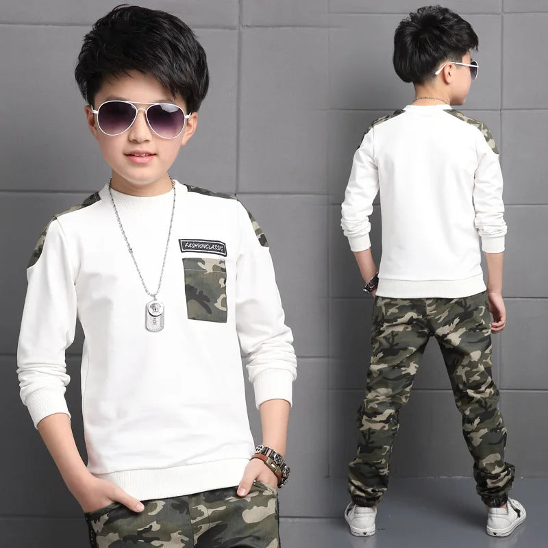 Boys Camouflage Spring Sports Suit