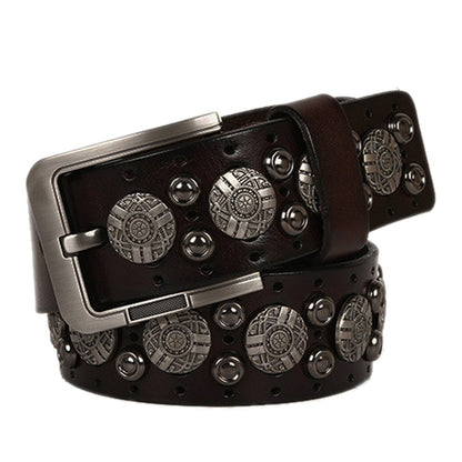 Punk Rivet Cowboy Belt for Men