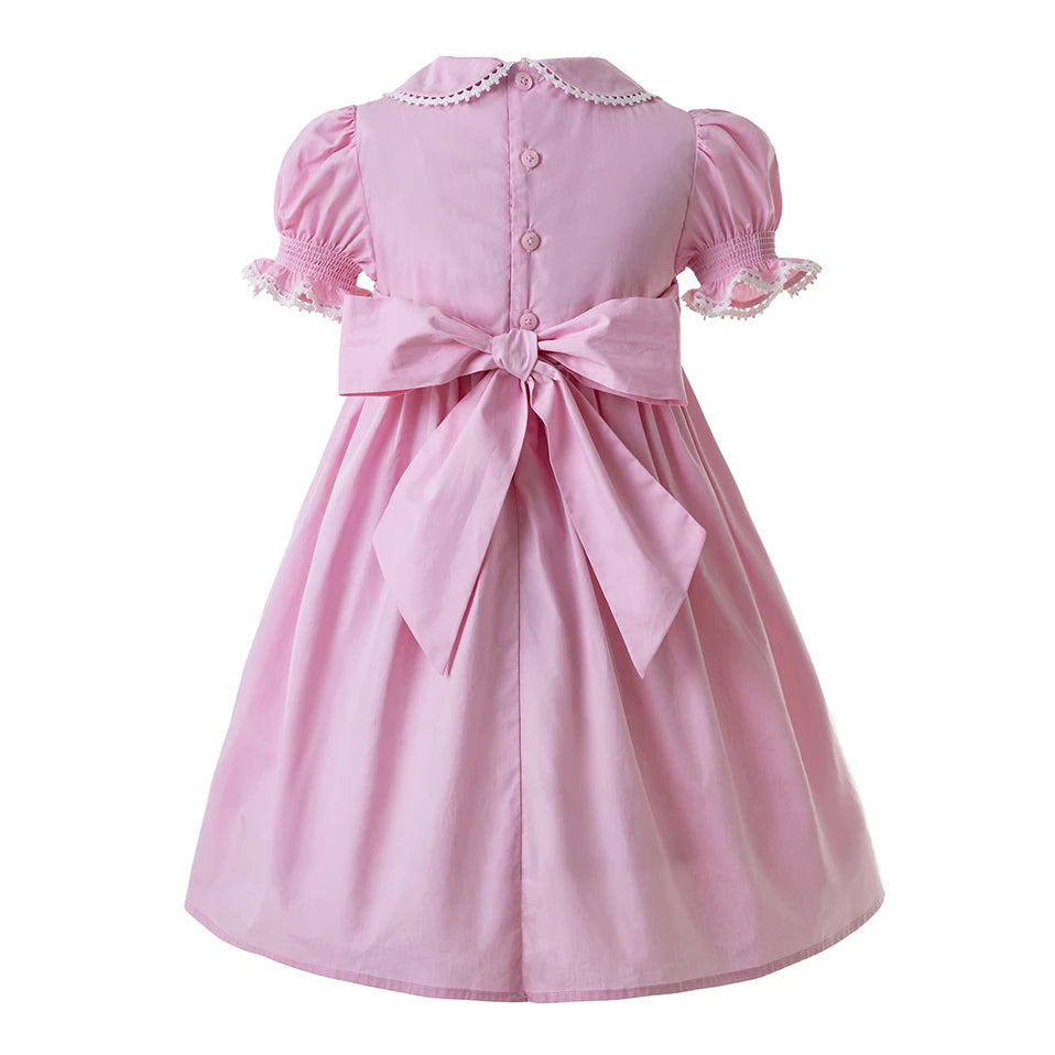 Robe d’anniversaire princesse rose faite à la main