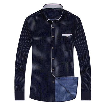 Men's Stitched Pocket Long Sleeve Shirt