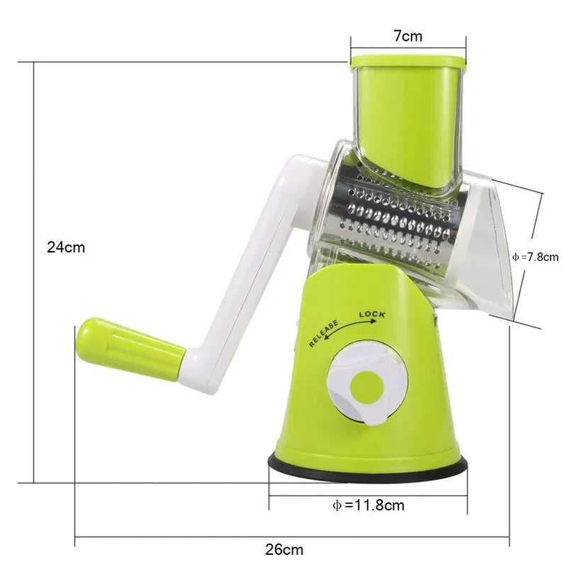 Efficient Manual Rotary Vegetable Slicer