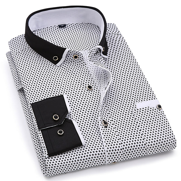 Men's Stitched Pocket Long Sleeve Shirt