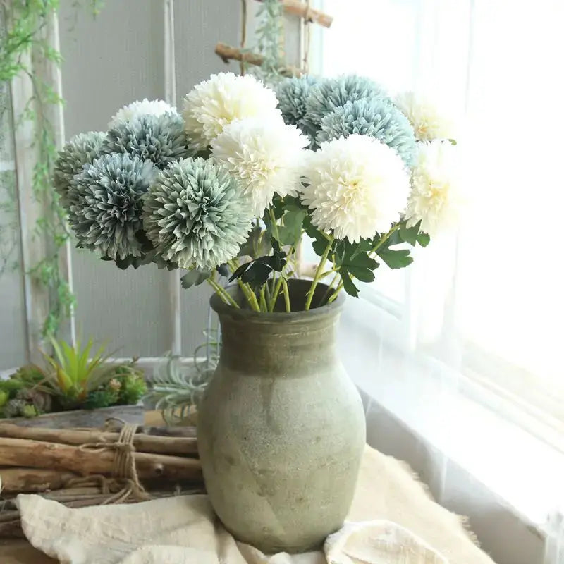 Silk Dandelion Flower Ball Bouquet - Artificial Home Garden