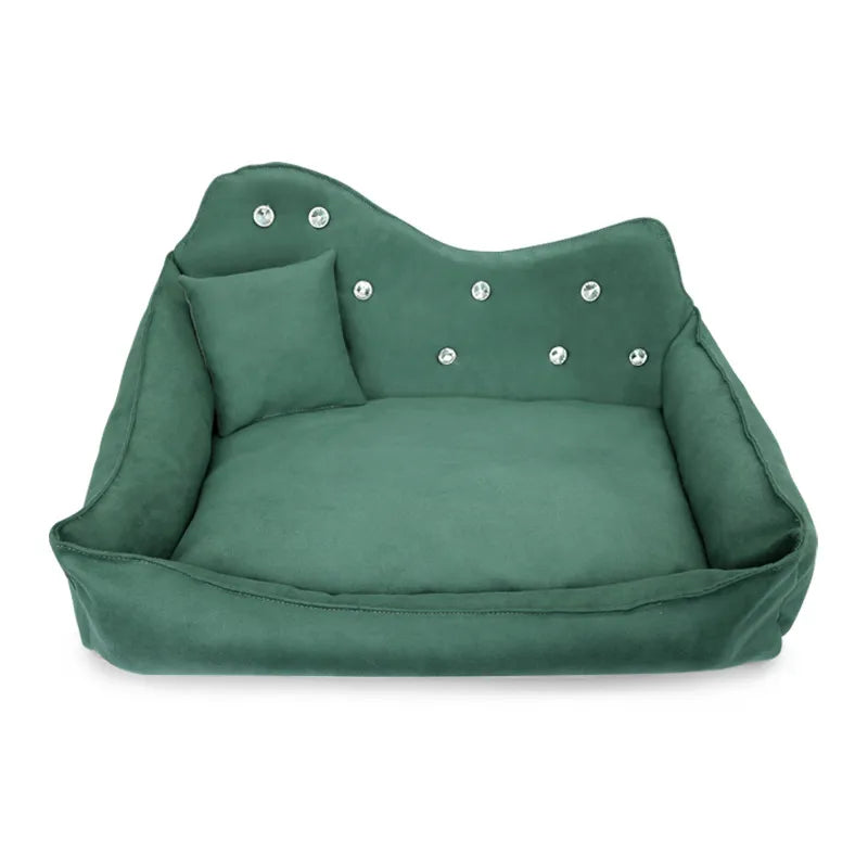 Luxury Rhinestone Pet Bed Set