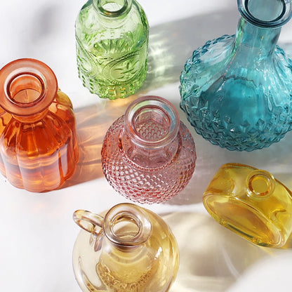 Vase en verre Transparent, porte-fleurs de bureau, décoration