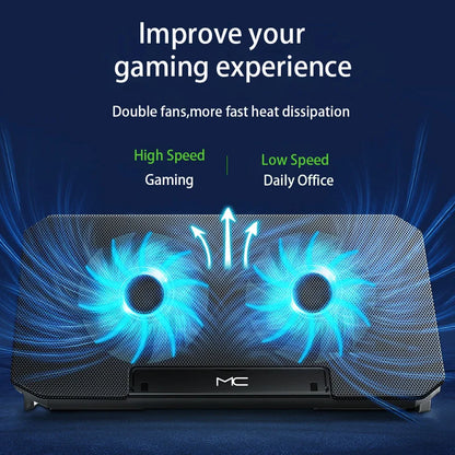 Large Gaming Laptop Cooler with Adjustable Wind Speed