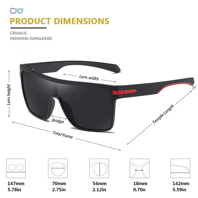 Men's Polarized  Square Sunglasses