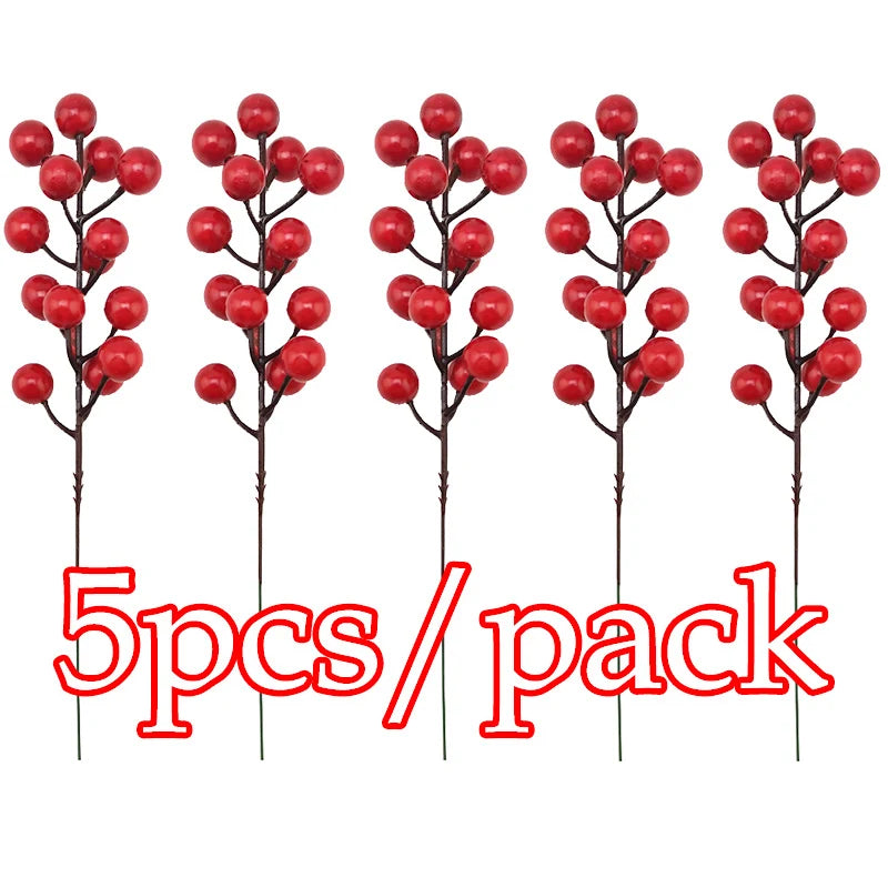 3-Color Artificial Berry Branches for Floral Wreaths