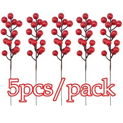 3-Color Artificial Berry Branches for Floral Wreaths