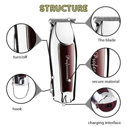 Rechargeable Cordless Hair Trimmer - Men's Grooming Clipper