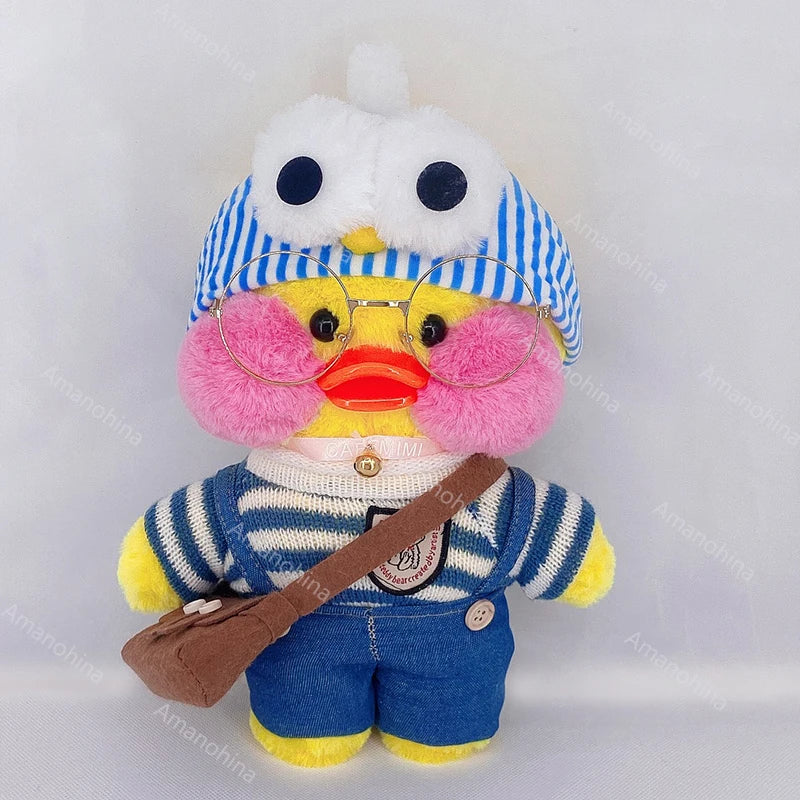 Adorable peluche de canard café LaLafanfan de 30 cm