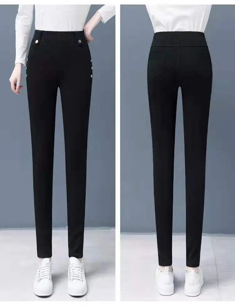 High-Waist Vintage Skinny Jeans Set