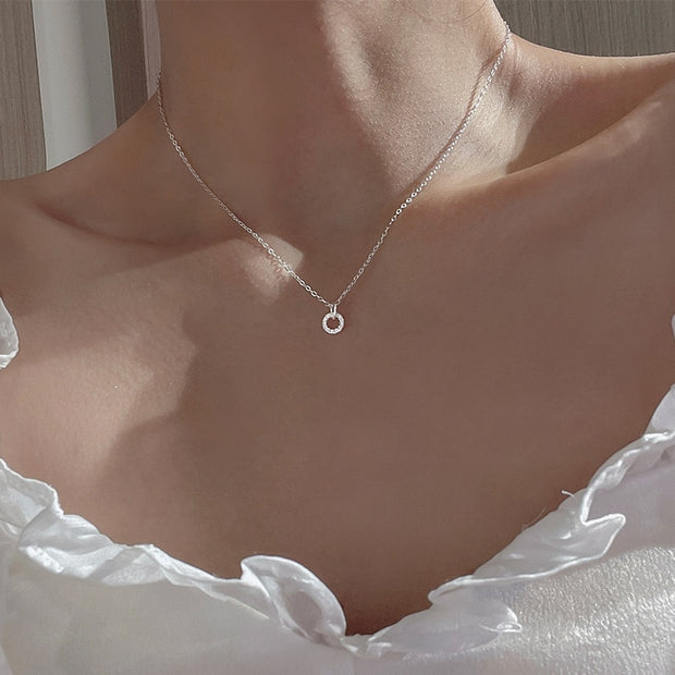 Double Circle Diamond Necklace