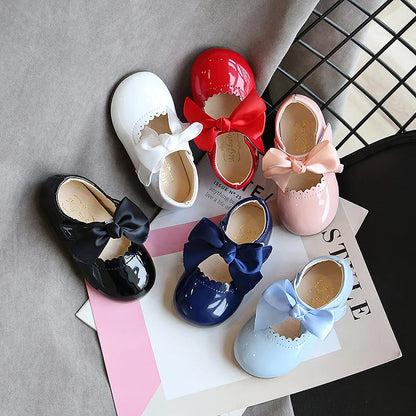 Chaussures de danse en cuir bébé fille
