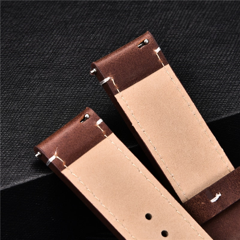 Genuine Leather Quick Release Watch Band