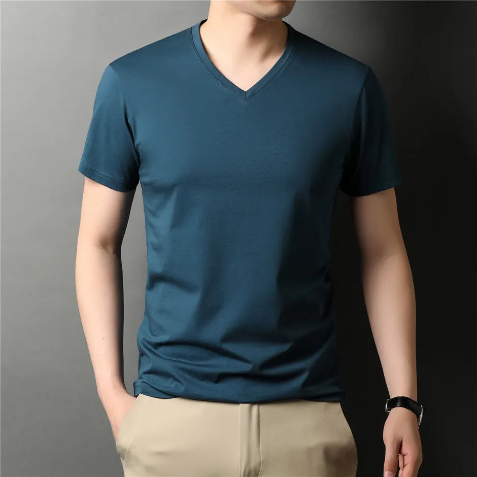 Sommer-Baumwoll-T-Shirt, lässig, kurz
