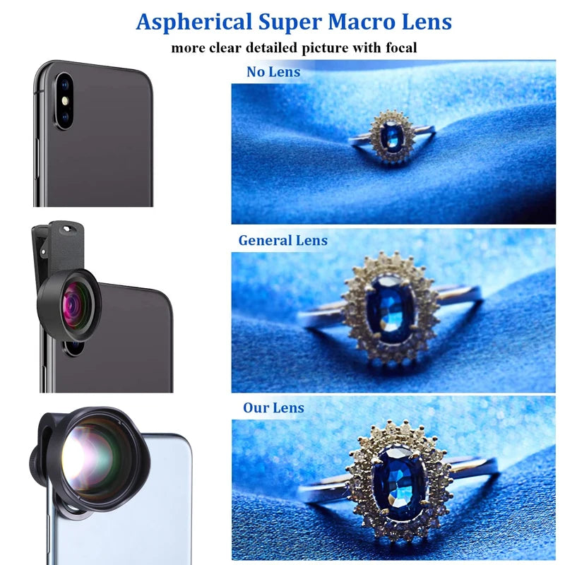 Universelles 10-fach-Makroobjektiv für iPhone, Samsung, Huawei
