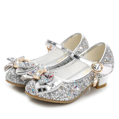 Princess Flower Leather Shoes for Girls