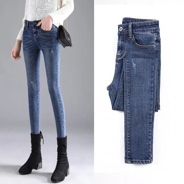 2021 Autumn High Waist Skinny Jeans