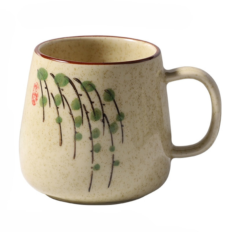 Japanische Kaffeetasse aus Keramik im Retro-Stil