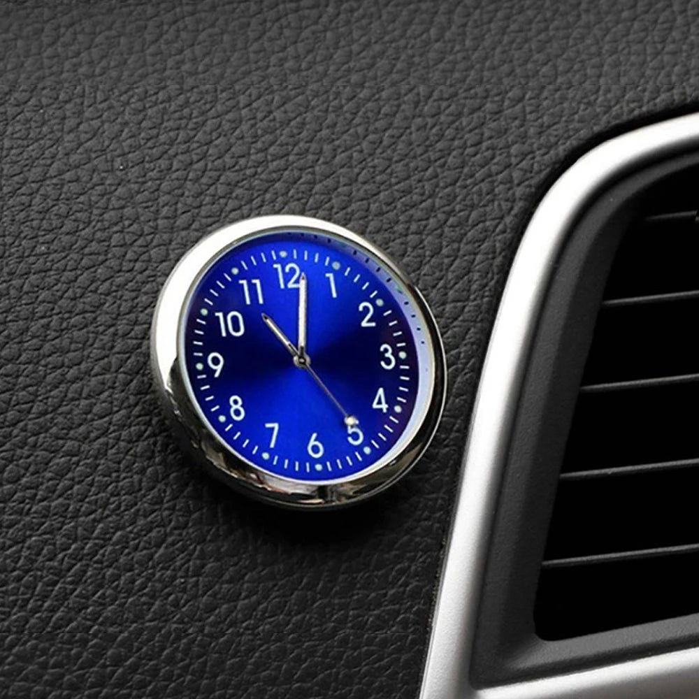 Mini horloge de voiture lumineuse à coller, montre numérique pour décoration de voiture