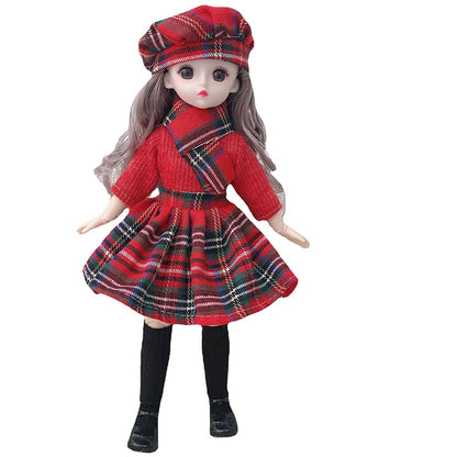 Ensemble de robe d'hiver pour poupée BJD mignonne de 30 cm