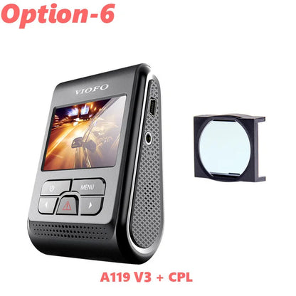 Caméra embarquée 2K 60 ips avec vision nocturne - Mode stationnement et GPS en option