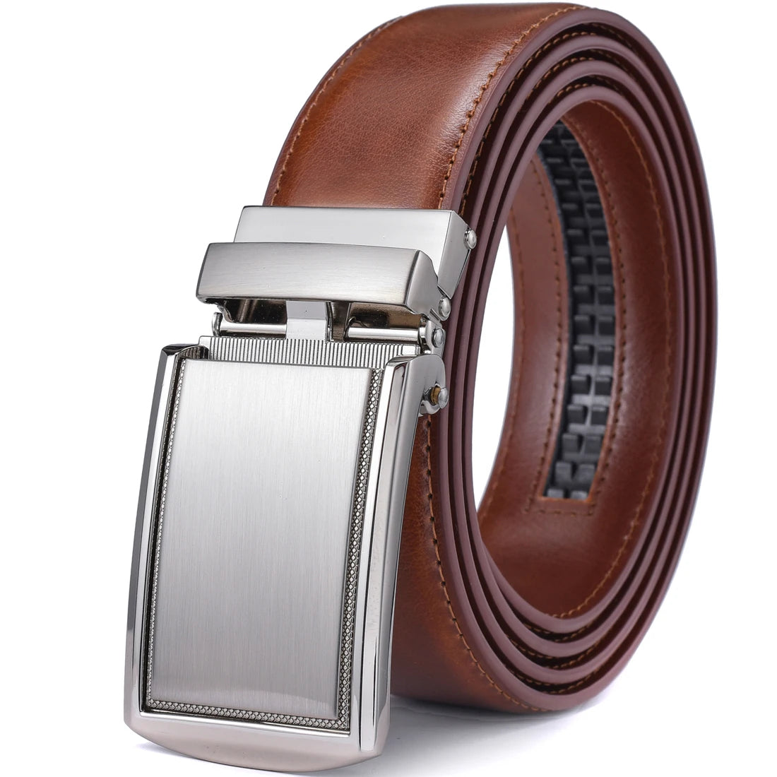 Ceinture à cliquet en cuir de 3,5 cm de large
