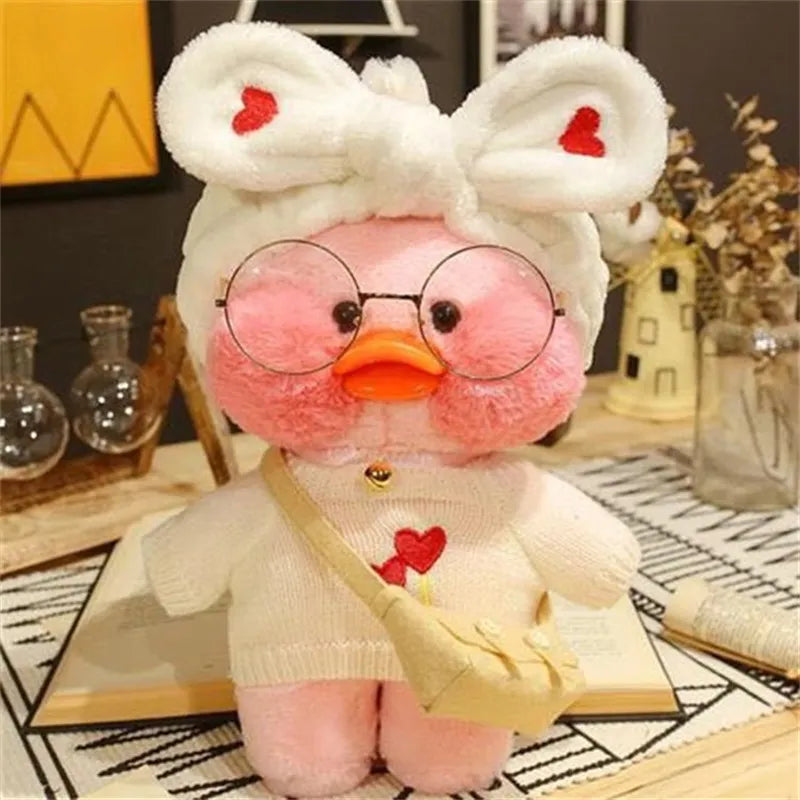 Adorable peluche de canard café LaLafanfan de 30 cm