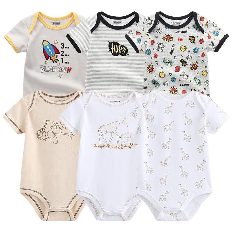 Frühlings-Herbst-Baby-Bodys aus 100 % Baumwolle, langärmlig