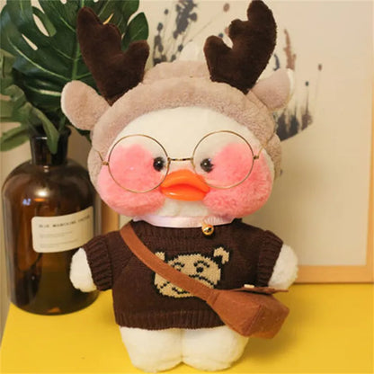 Adorable peluche de canard café LaLafanfan de 30 cm