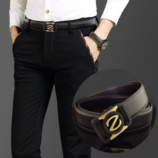 Luxury Letter Design Men's Leather Belt