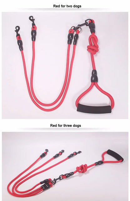 Adjustable Dual Dog Leash - Walk 2, 3, or 4 Dogs