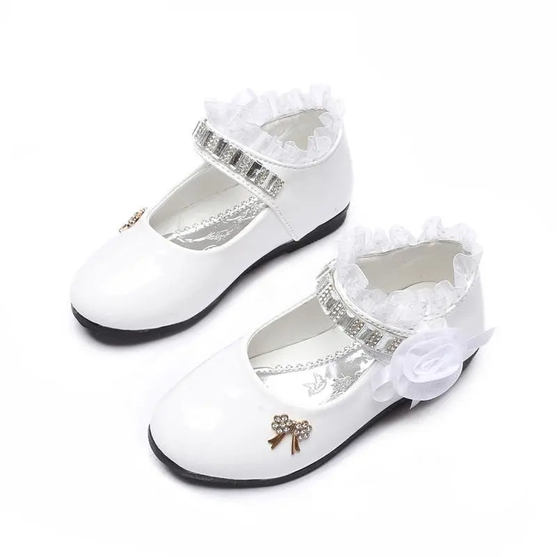 PU Leather Shoes for Flower Girls