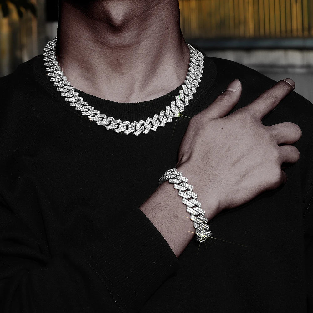 Hip Hop Bling Set Miami Cuban Link Chain