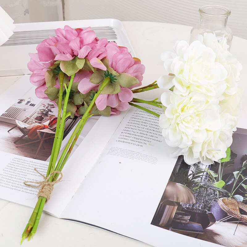 Pink Silk Rose Peony Bouquet - Wedding & Home Decoration