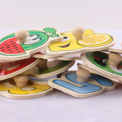 Puzzles en bois Montessori, planches à main, jouets