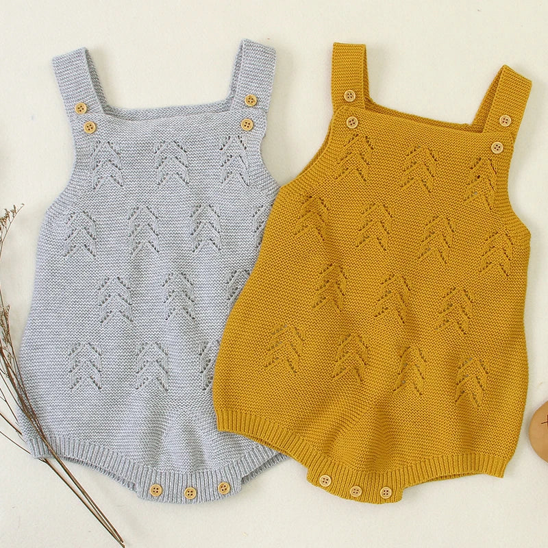 Newborn Baby Clothes 0-18m Solid Sleeveless