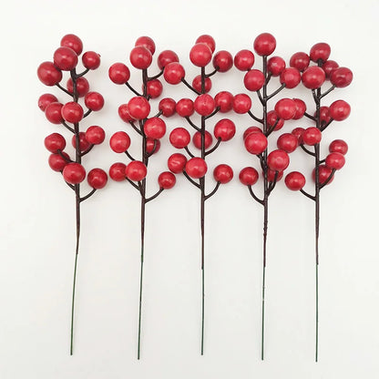 3-Color Artificial Berry Branches for Floral Wreaths