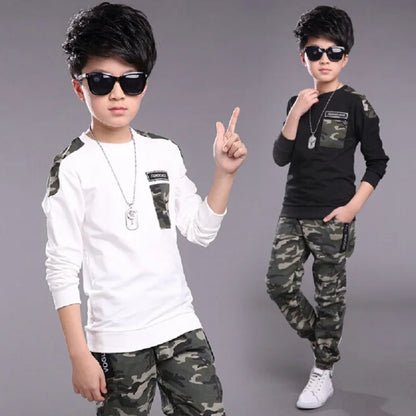 Boys Camouflage Spring Sports Suit